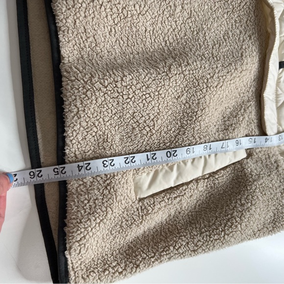 Columbia Sweet View Hooded Sherpa Fleece Quilted Pullover chalk/ancient fossil M - Picture 15 of 16